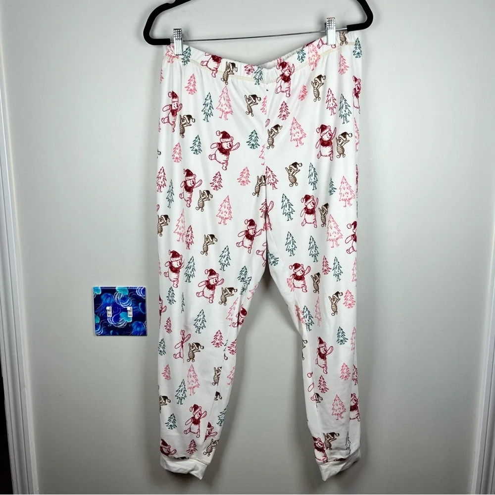 Disney Winnie the Pooh Women's Soft Christmas Top Pants Pajama Set 2-Piece Large - Picture 8 of 13